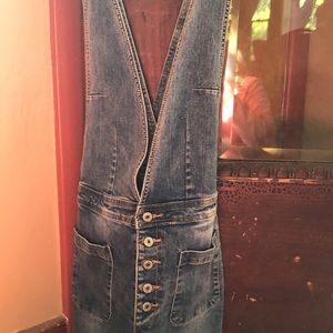 Denim overall dress